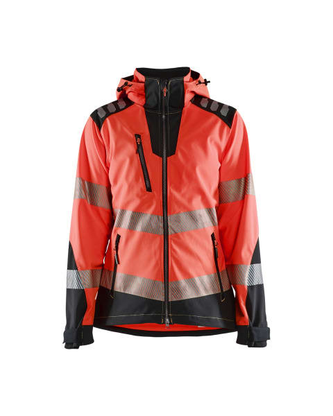 BLAKLAEDER - Damen High Vis Softshell JackeHigh Vis Rot/Schwarz XL