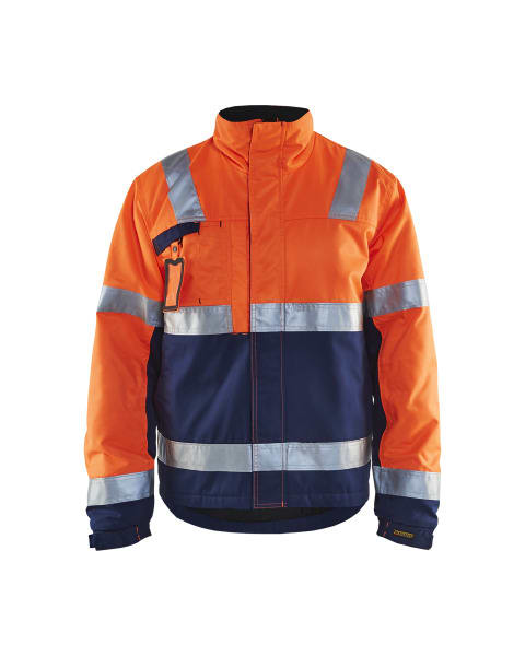BLAKLAEDER - WinterjackeHigh Vis Orange/Marineblau L