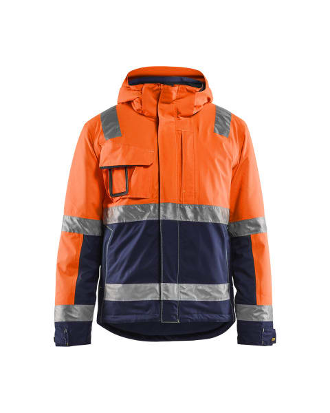 BLAKLAEDER - High Vis WinterjackeHigh Vis Orange/Marineblau M