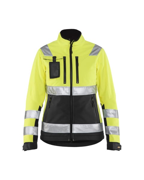BLAKLAEDER - Damen High Vis Softshell JackeHigh Vis Gelb/Schwarz S