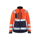 BLAKLAEDER - Damen High Vis Softshell JackeHigh Vis Orange/Marineblau S