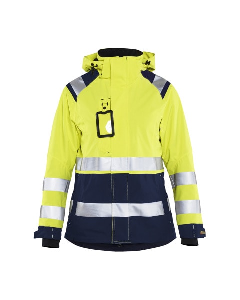 BLAKLAEDER - Damen High Vis Shell JackeHigh Vis Gelb/Marineblau L