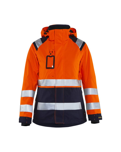 BLAKLAEDER - Damen High Vis Shell JackeHigh Vis Orange/Marineblau XL