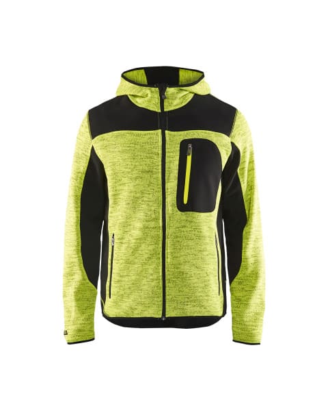 BLAKLAEDER - StrickjackeHigh Vis Gelb/Schwarz XXL