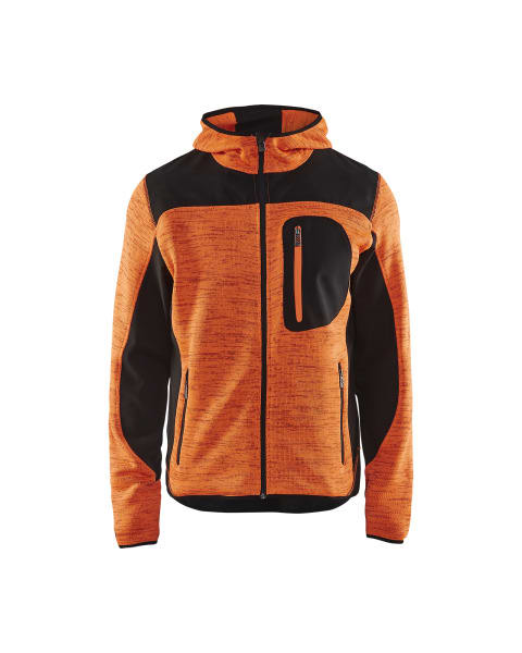 BLAKLAEDER - StrickjackeHigh Vis Orange/Schwarz XXL