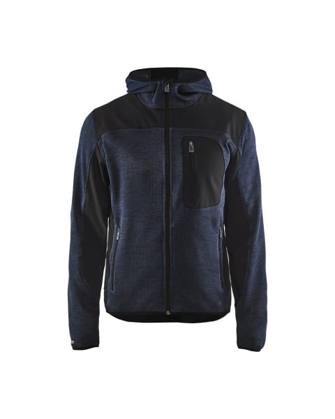 BLAKLAEDER - StrickjackeDunkel Marineblau/Schwarz XL