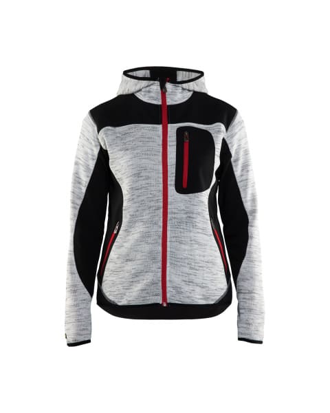 BLAKLAEDER - Damen StrickjackeGrau Melange/Schwarz M
