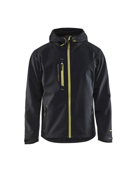 BLAKLAEDER - Softshell JackeSchwarz/Gelb 4XL