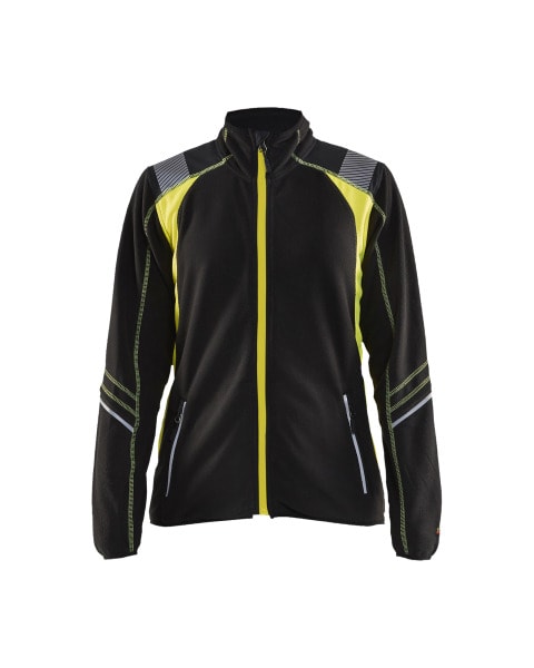 BLAKLAEDER - Damen Microfleece JackeSchwarz/Gelb XXL
