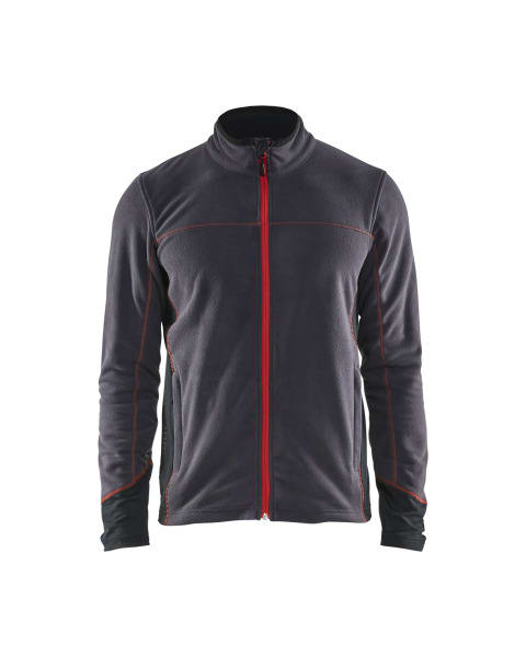 BLAKLAEDER - Microfleece JackeDunkelgrau/Rot L
