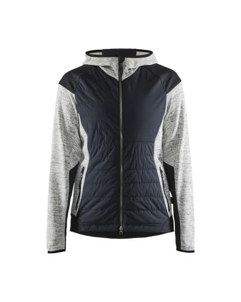 BLAKLAEDER - Damen Hybrid JackeGrau Melange/Schwarz XXL