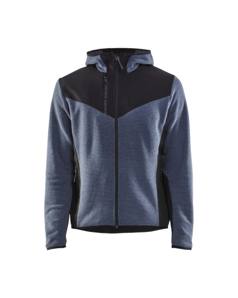 BLAKLAEDER - Strickjacke mit SoftshellTaubenblau/Dunkel Marineblau XXL