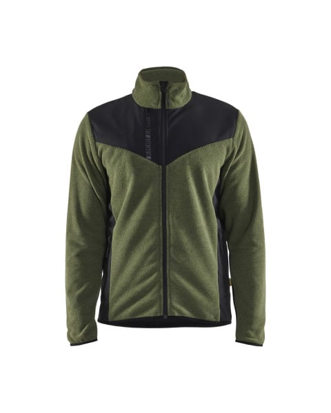 BLAKLAEDER - Strickjacke mit SoftshellHerbstgrün/Schwarz L