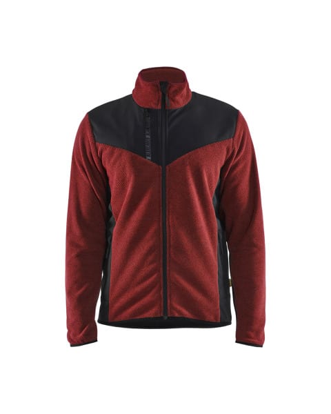 BLAKLAEDER - Strickjacke mit SoftshellRostrot/Schwarz 4XL