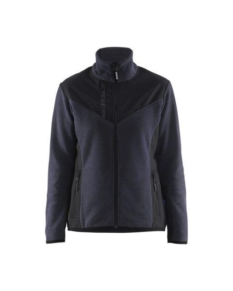 BLAKLAEDER - Damen Strickjacke mit SoftshellDunkel Marineblau/Schwarz XXL