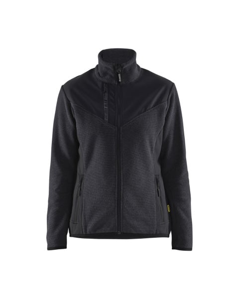 BLAKLAEDER - Damen Strickjacke mit SoftshellDunkelgrau/Schwarz S