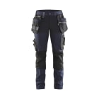 BLAKLAEDER - Damen Handwerker Arbeitshose mit Stretch Dunkel Marineblau/Schwarz D21