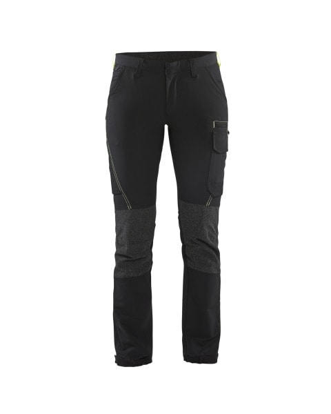 BLAKLAEDER - Damen Service Arbeitshose 4-Wege-Stretch Schwarz/Gelb C40