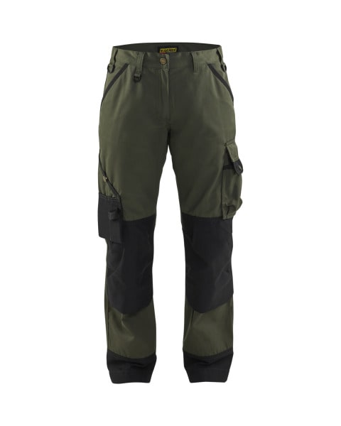 BLAKLAEDER - Damen Garten Arbeitshose Armygrün/Schwarz C44