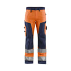 BLAKLAEDER - Damen High Vis Arbeitshose ohne Werkzeugtaschen High Vis Orange/Marineblau C34