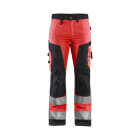 BLAKLAEDER - Damen High Vis Arbeitshose ohne Werkzeugtaschen High Vis Rot/Schwarz C44
