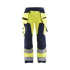 BLAKLAEDER - Damen High Vis Arbeitshose mit Werkzeugtaschen High Vis Gelb/Marineblau C34