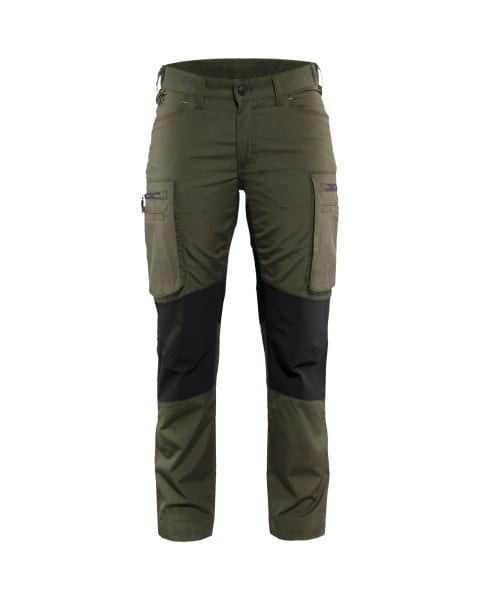 BLAKLAEDER - Damen Service Arbeitshose Stretch Dunkel Olivgrün/Schwarz C50