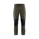 BLAKLAEDER - Damen Service Arbeitshose Stretch Dunkel Olivgrün/Schwarz C36