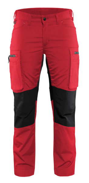 BLAKLAEDER - Damen Service Arbeitshose Stretch Rot/Schwarz C34