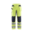 BLAKLAEDER - Damen High Vis Arbeitshose mit Stretch High Vis Gelb/Marineblau C34