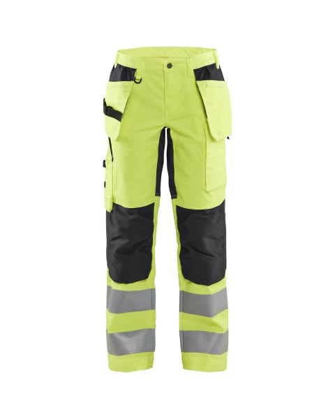 BLAKLAEDER - Damen High Vis Arbeitshose mit Stretch High Vis Gelb/Schwarz C44
