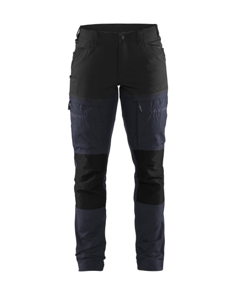 BLAKLAEDER - Damen Servicehose mit Stretch Dunkel Marineblau/Schwarz C32