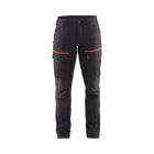 BLAKLAEDER - Damen Servicehose mit Stretch Schwarz/Rot C46