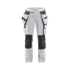 BLAKLAEDER - Damen Malerhose 4-Wege-Stretch Weiß/Dunkelgrau C38