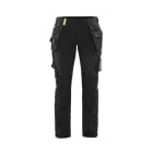 BLAKLAEDER - Damen Handwerker Arbeitshose  4-Wege-Stretch Schwarz/Gelb C40