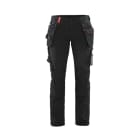 BLAKLAEDER - Damen Handwerker Arbeitshose 4-Wege-Stretch Schwarz/Rot C50