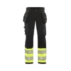 BLAKLAEDER - Damen High Vis Arbeitshose 4-Wege-Stretch Schwarz/Gelb C46