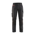 BLAKLAEDER - Damen Service Arbeitshose mit Stretch Schwarz/Rot C48