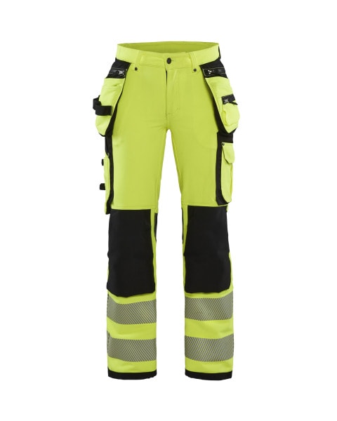 BLAKLAEDER - Damen High Vis Arbeitshose 4-Wege-Stretch High Vis Gelb/Schwarz C46