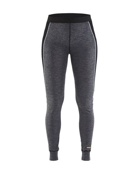 BLAKLAEDER - Damen Unterhose WARM, 100% MerinowolleMittelgrau/Schwarz XL