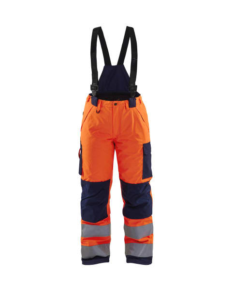 BLAKLAEDER - Damen High Vis Winter Arbeitshose High Vis Orange/Marineblau D20