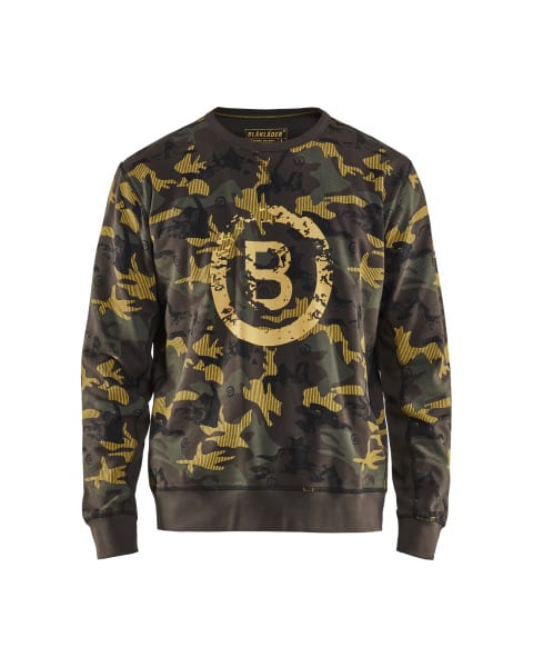 BLAKLAEDER - Sweatshirt limited Dunkel Olivgrün/Schwarz XXXL