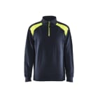 BLAKLAEDER - Half-zip 2-tone DK Navy/ Hv Yellow XS