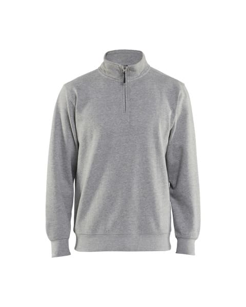 BLAKLAEDER - Sweater mit 1/2 Reissverschluss Grau XXL