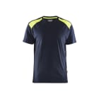 BLAKLAEDER - T-shirt DK Navy/ Hv Yellow 4XL