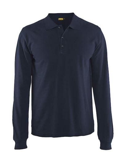 BLAKLAEDER - Langarm Poloshirt Marineblau XS