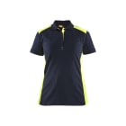 BLAKLAEDER - Damen Poloshirt DK Navy/ Hv Yellow XL