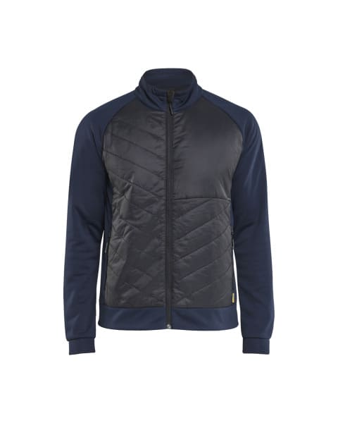 BLAKLAEDER - Sweater with quilted front. Dark navy/black XS