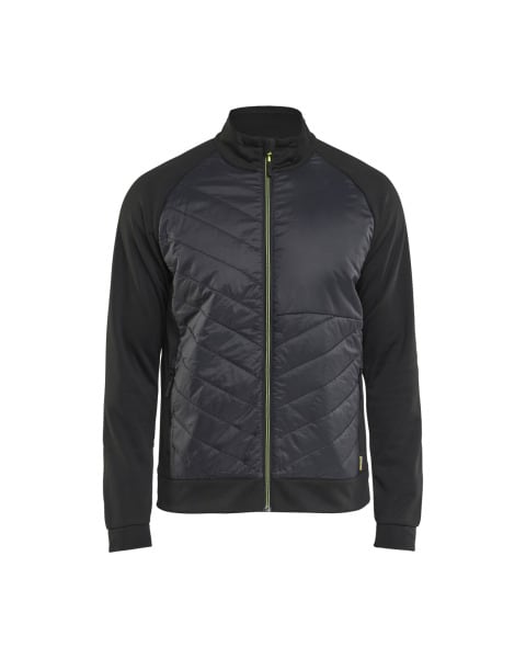 BLAKLAEDER - Sweater with quilted front. Schwarz/Gelb L