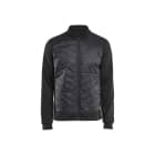 BLAKLAEDER - Sweater with quilted front. Black/Dark grey XS